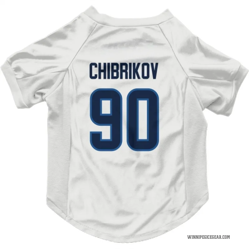 Nikita Chibrikov  White Winnipeg Jets  Cat & Dog Pet Jersey