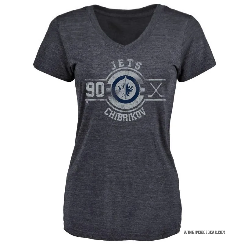Nikita Chibrikov Women's Navy Winnipeg Jets Insignia T-Shirt -
