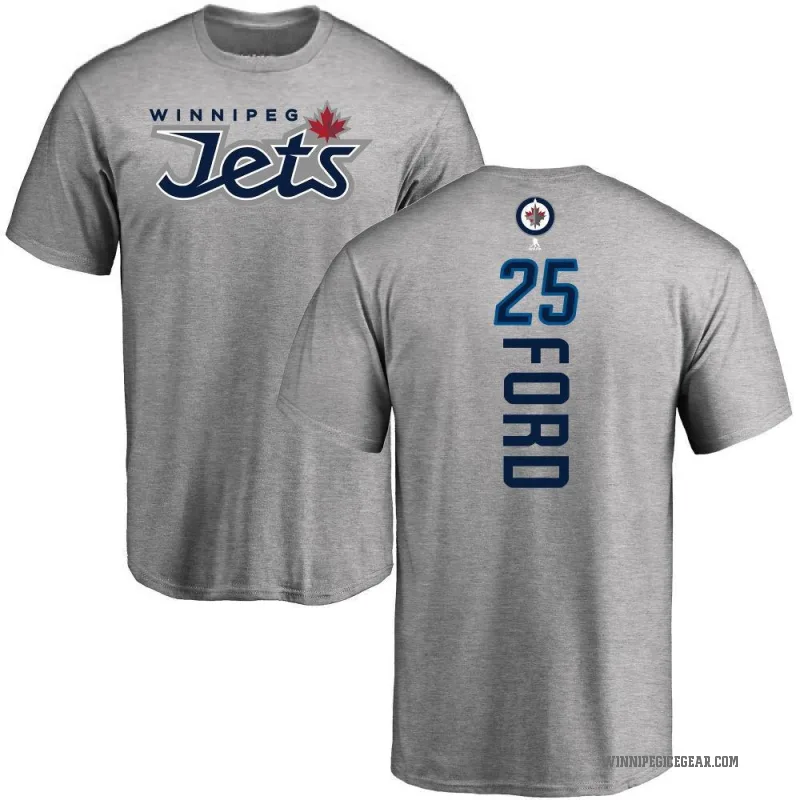 Parker Ford Men's Ash Winnipeg Jets Backer T-Shirt -