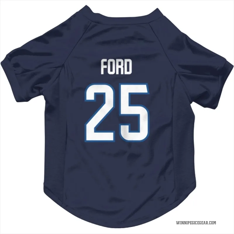 Parker Ford  Navy Winnipeg Jets  Cat & Dog Pet Jersey