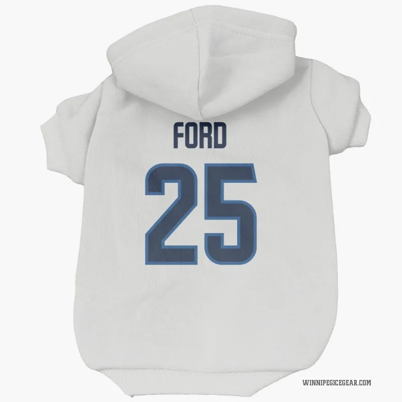 Parker Ford  White Winnipeg Jets  Cat & Dog Pet Hoodie