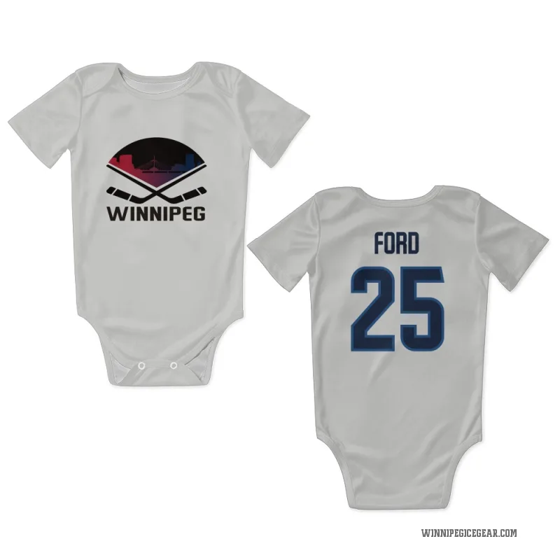Parker Ford  White Winnipeg Jets  Newborn & Infant Bodysuit