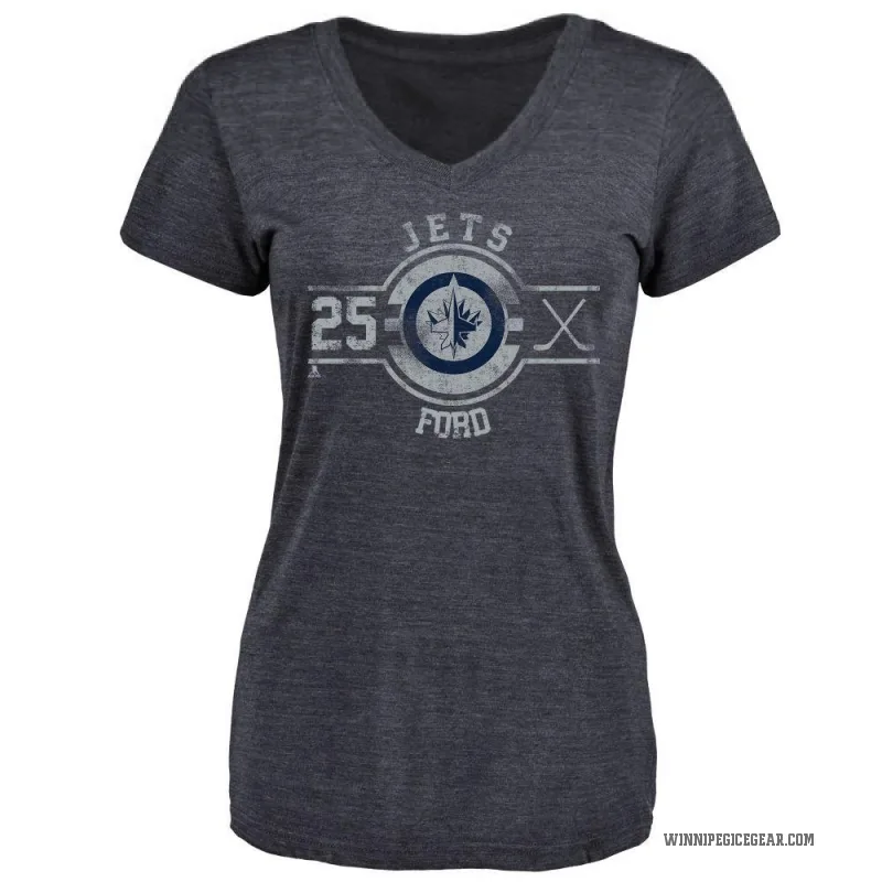 Parker Ford Women's Navy Winnipeg Jets Insignia T-Shirt -