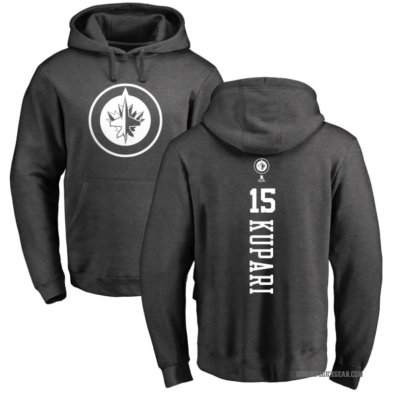 Rasmus Kupari Youth Charcoal Winnipeg Jets Branded One Color Backer Pullover Hoodie