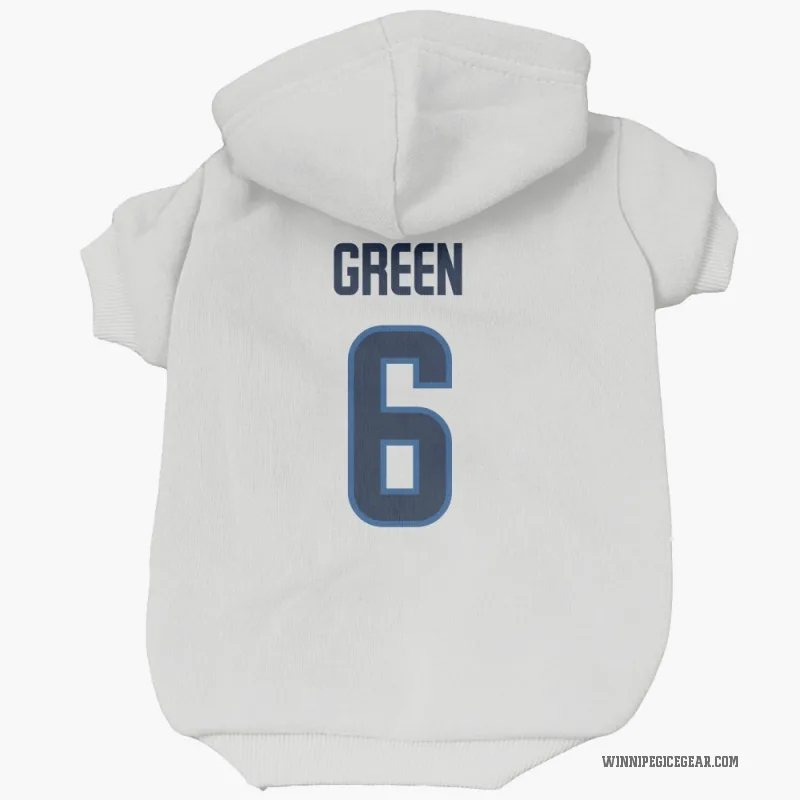 Ted Green  White Winnipeg Jets  Cat & Dog Pet Hoodie