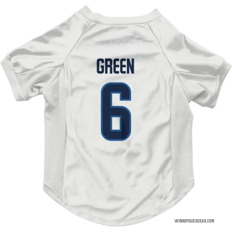 Ted Green  White Winnipeg Jets  Cat & Dog Pet Jersey