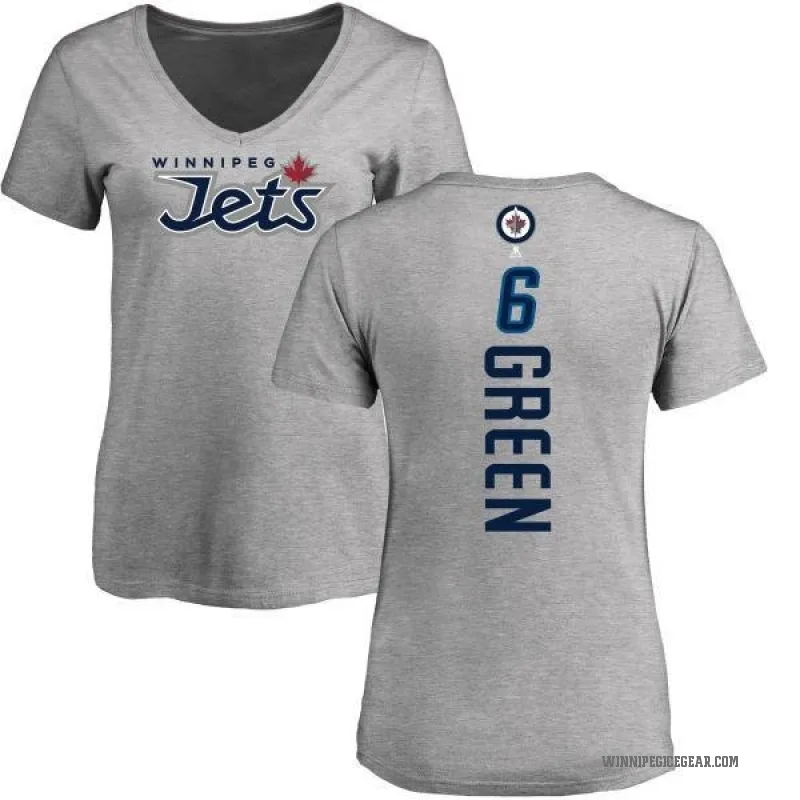 Ted Green Women's Green Winnipeg Jets Backer T-Shirt - Ash