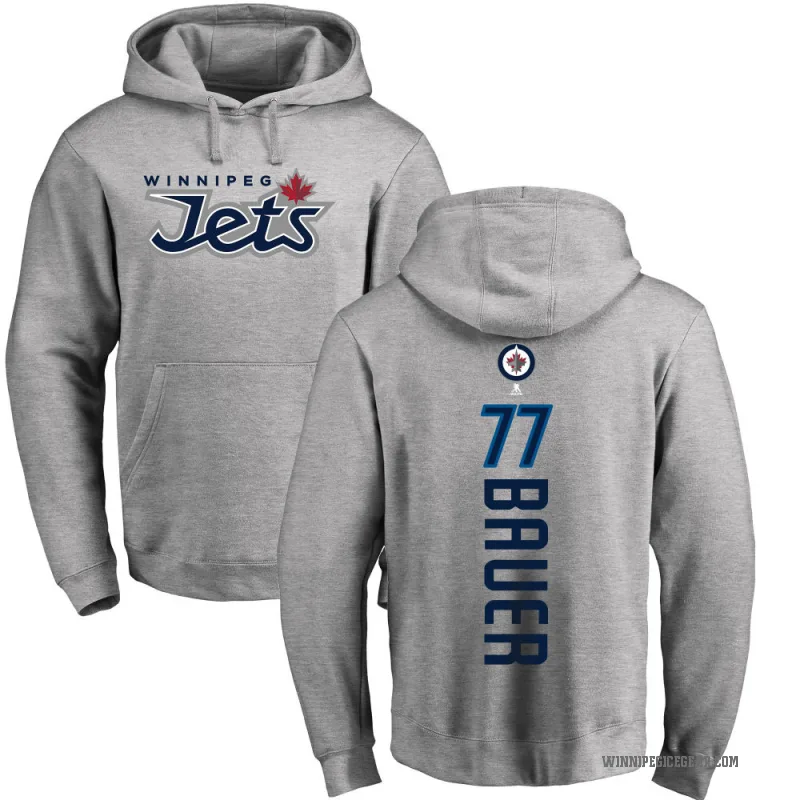 Tyrel Bauer Youth Winnipeg Jets Branded Ash Backer Pullover Hoodie