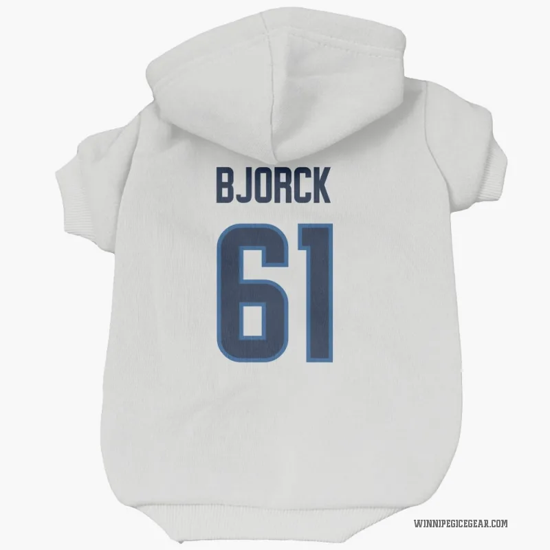 Viggo Bjorck  White Winnipeg Jets  Cat & Dog Pet Hoodie