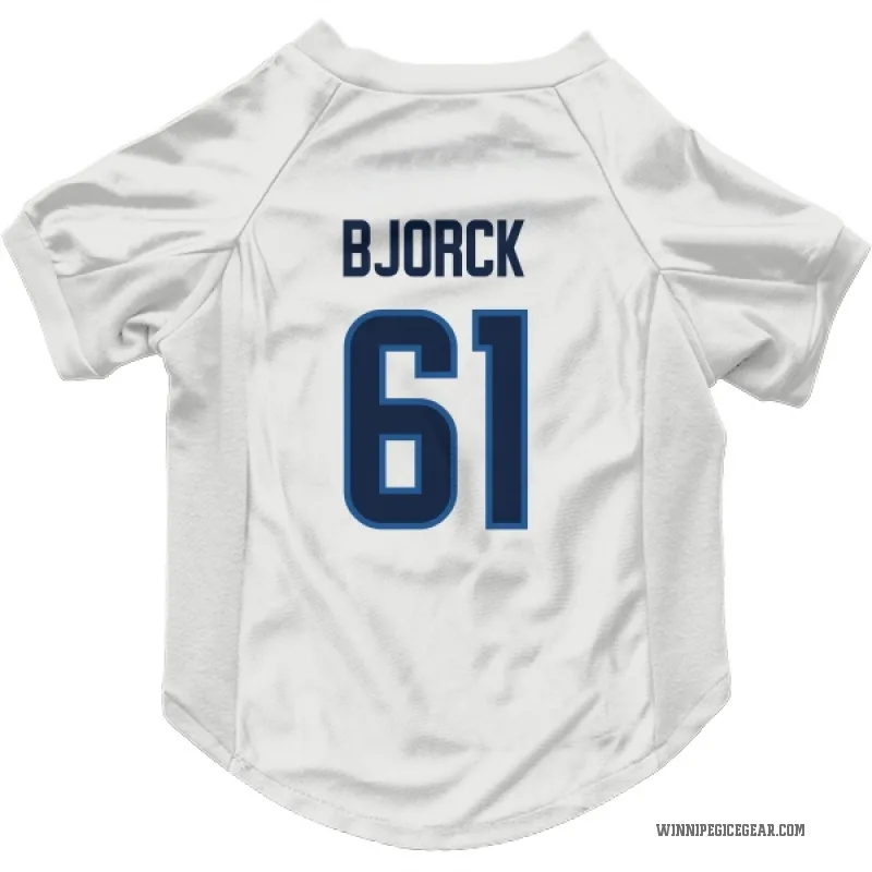 Viggo Bjorck  White Winnipeg Jets  Cat & Dog Pet Jersey