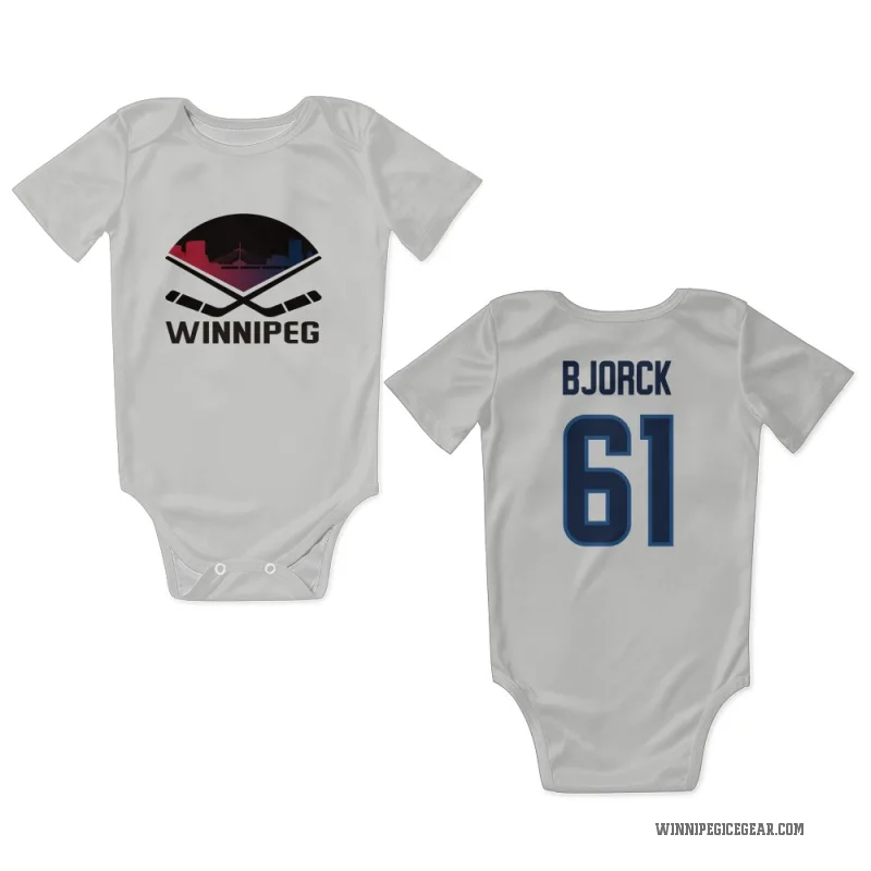 Viggo Bjorck  White Winnipeg Jets  Newborn & Infant Bodysuit