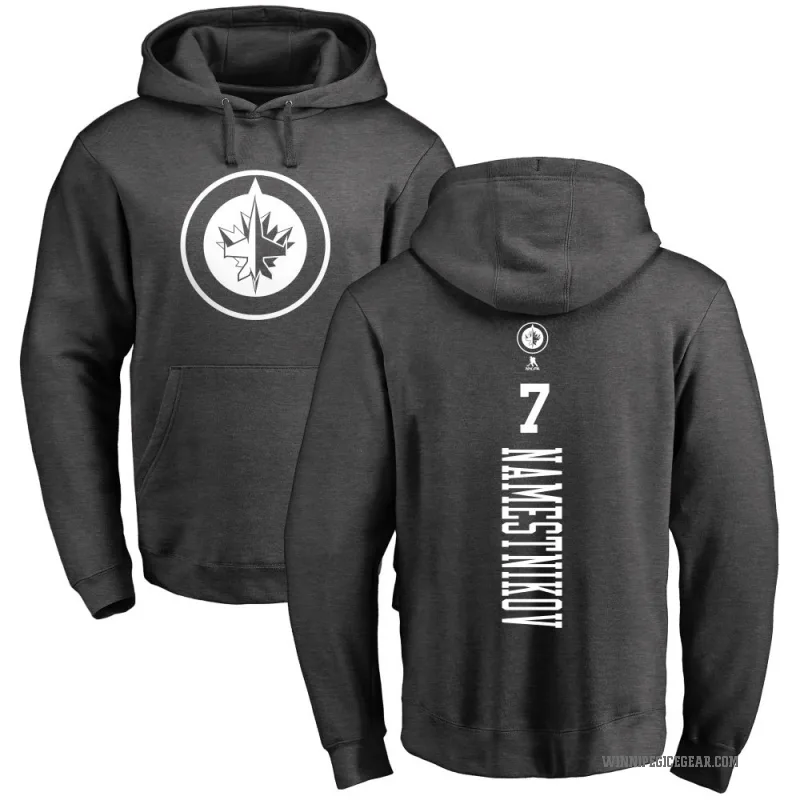 Vladislav Namestnikov Men's Charcoal Winnipeg Jets Branded One Color Backer Pullover Hoodie