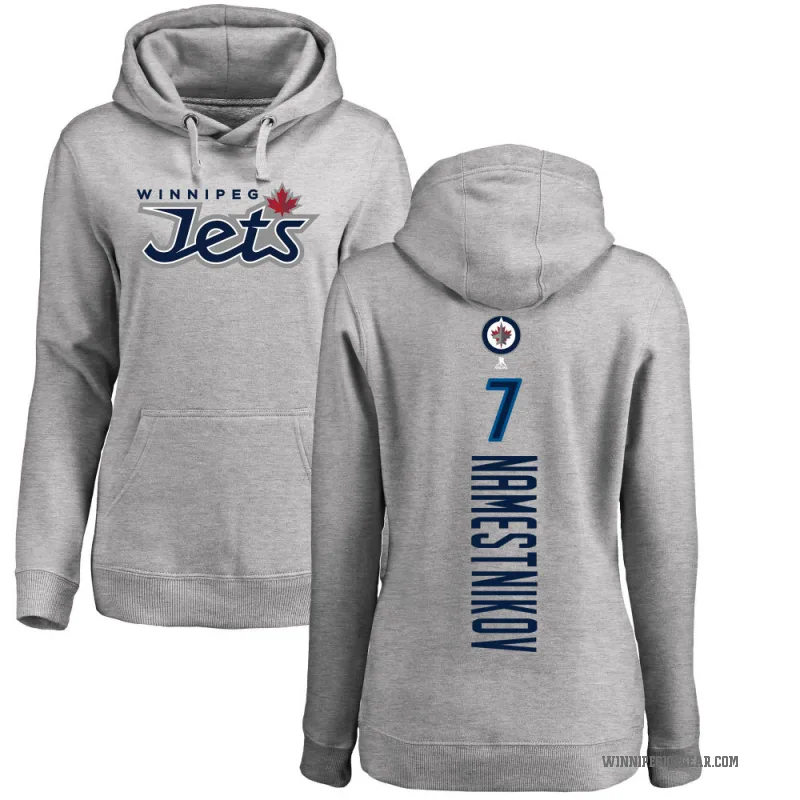 Vladislav Namestnikov Women's Winnipeg Jets Branded Ash Backer Pullover Hoodie