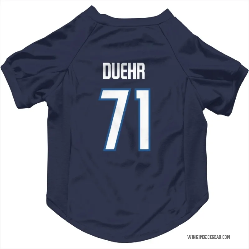 Walker Duehr  Navy Winnipeg Jets  Cat & Dog Pet Jersey