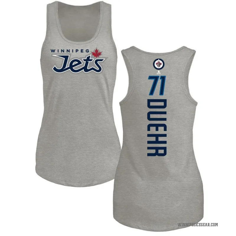 Walker Duehr Women's Ash Winnipeg Jets Backer Tank Top -
